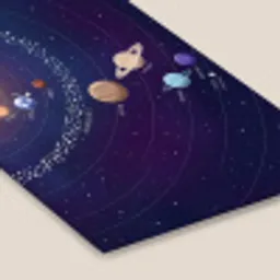 Planetenstelsel - Ruimte - Illustratie fotolijst zwart zonder passe partout klein -zsfeer6