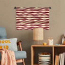 Golven - Rood - Patroon - Crème Wandkleed katoen klein 269 -wsfeer4_kind