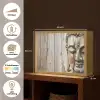 Boeddha - Houtlook - Modern - Industrieel Light Box met batterij (Wandlamp) middel -USP_websiteoverzichtNL