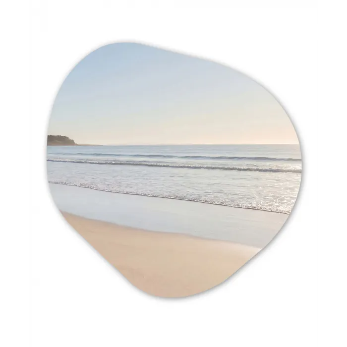 Zee - Zon - Zand Wandcirkel Organisch Aluminium middel -3d