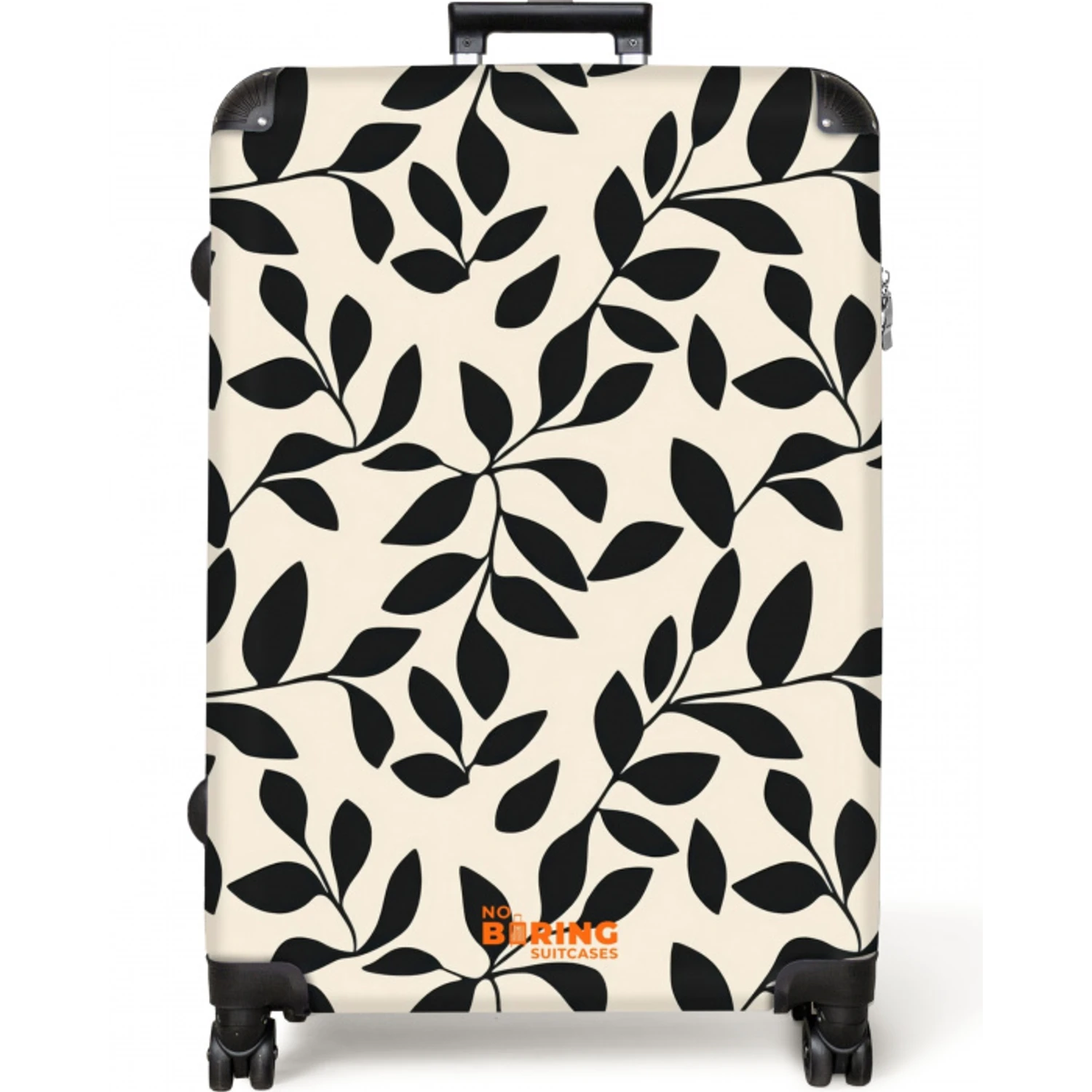 Elegant - Patroon - Zwart - Beige NBS - Large koffer - Volwassenen Unisex groot -zzzzzzzzkaufland2