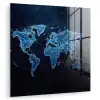 Wereldkaart - Waterstructuur - Blauw plexiglas 5mm klein -zzzproduct_nieuw
