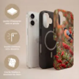 Goudvink - Bessen - Herfst - Natuur - Kleurrijk Toughcase MagSafe Apple iPhone 17 klein -USP_Lagen_FR