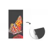 Vlinder - Bloemen - Insect - Portret - Zwart - Oranje fotobehang vinyl groot -3d