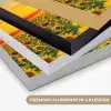 Bloemen - Zonnebloem - Zonsondergang - Nacht - Oranje Textielframe zwart klein -USP_kleurenNL