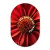 Close up - Bloem - Quote - Rood Wandcirkel Ovaal Forex klein -3d