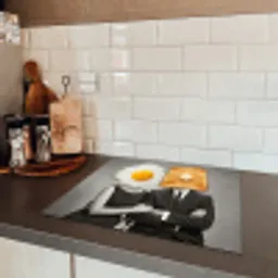 Ontbijt - Koppel - Ei - Brood Inductie beschermer vinyl 3mm middel -sfeer3