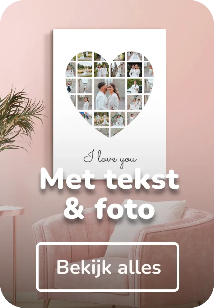 Canvas met tekst en foto