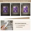 Bladeren - Paars - Tropisch - Abstract Light Box met kabel (Tafellamp) klein -USP_dimbaarNL