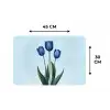 Tulpen - Blauw - Bladeren Placemat vinyl groot -specs