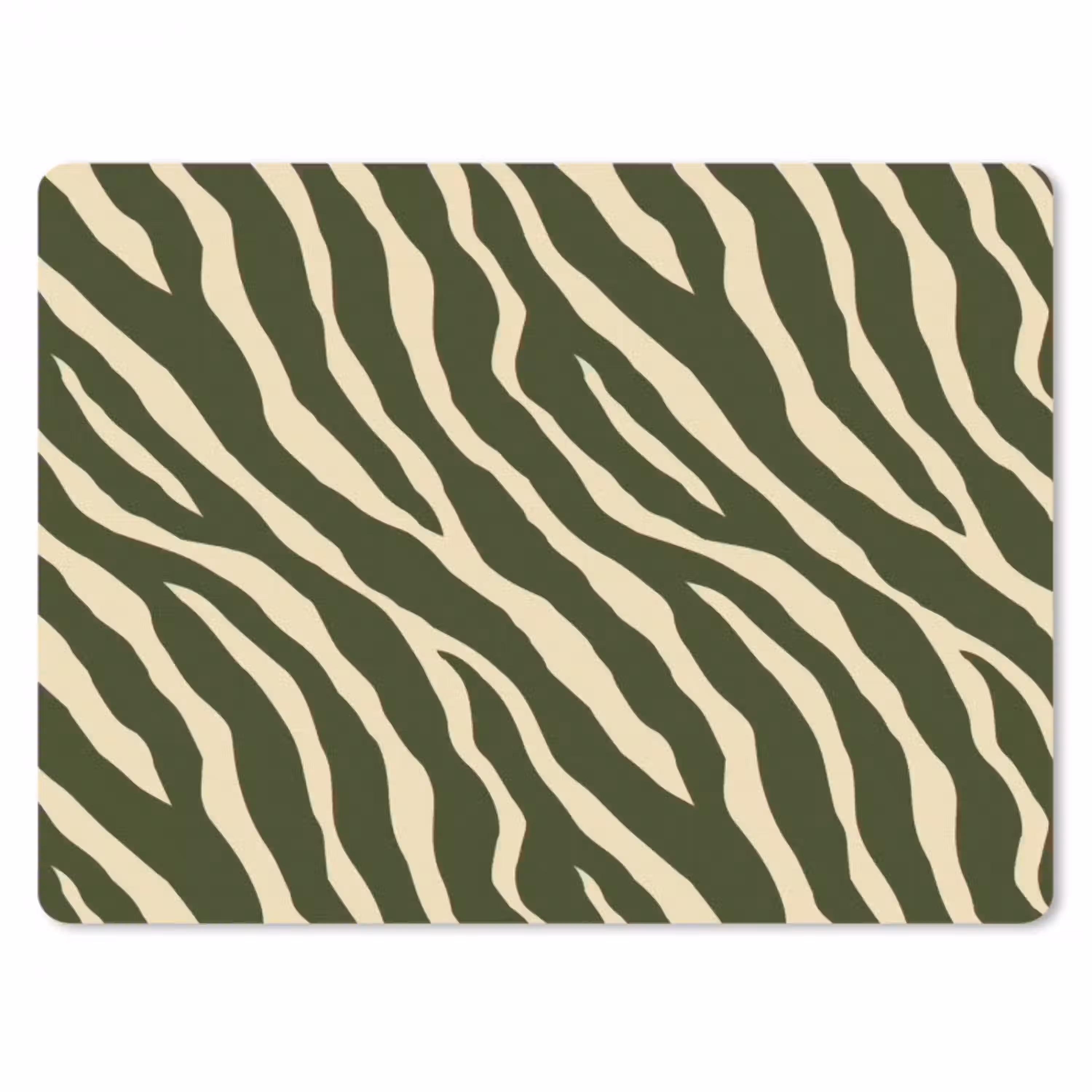 Zebra - Patroon - Groen muismat rubber klein 262 -3d