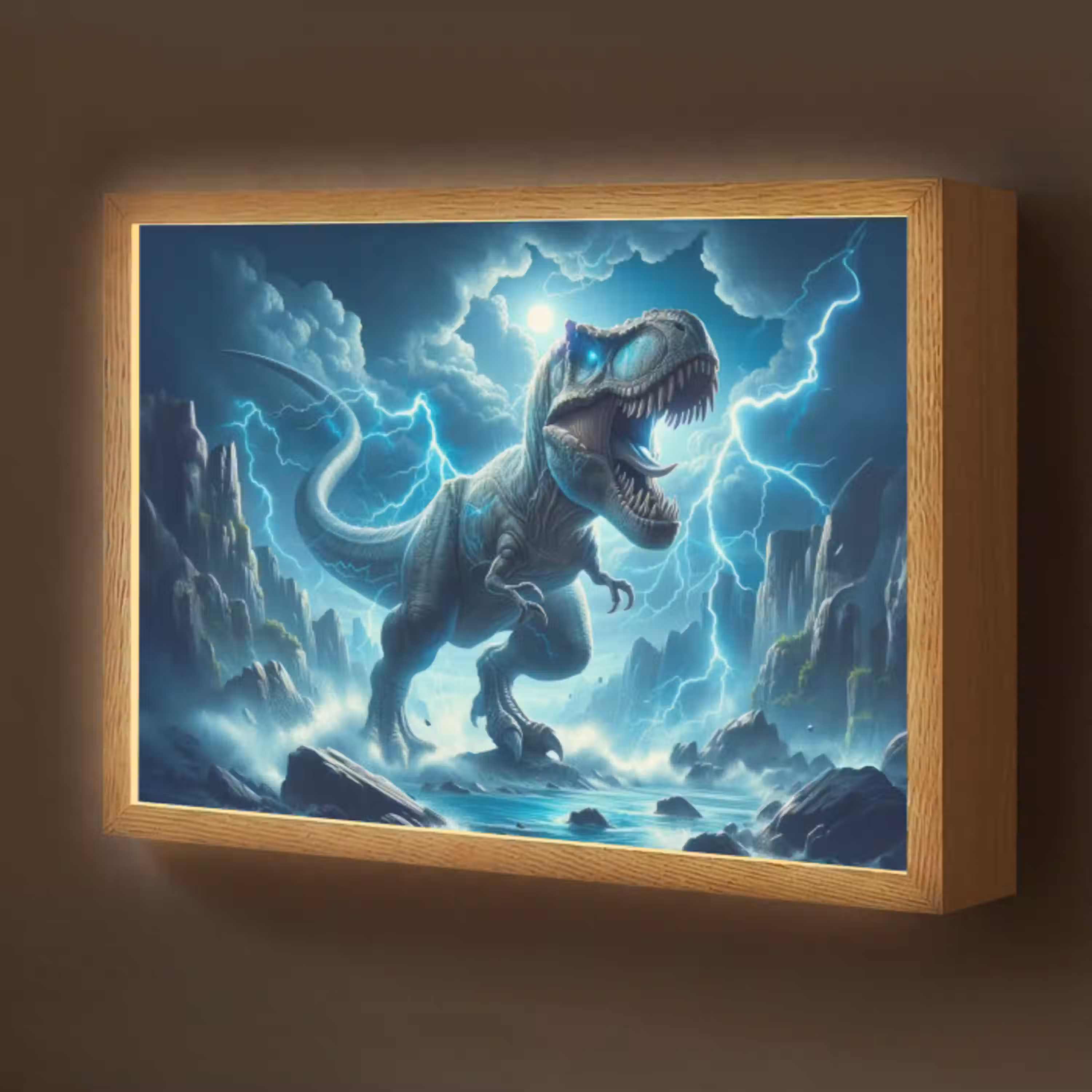 Dino - Blauw - Jongens Light Box met batterij (Wandlamp kind) middel -z3d_website