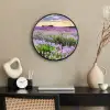 Lavendel - Bloemen - Zonsondergang - Paars - Weide Fotolijst rond zonder passe partout klein -sfeer1
