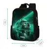 Vrachtwagen - Neon - Groen - Stad Rugzak - Zwart middel -productfoto_formaten