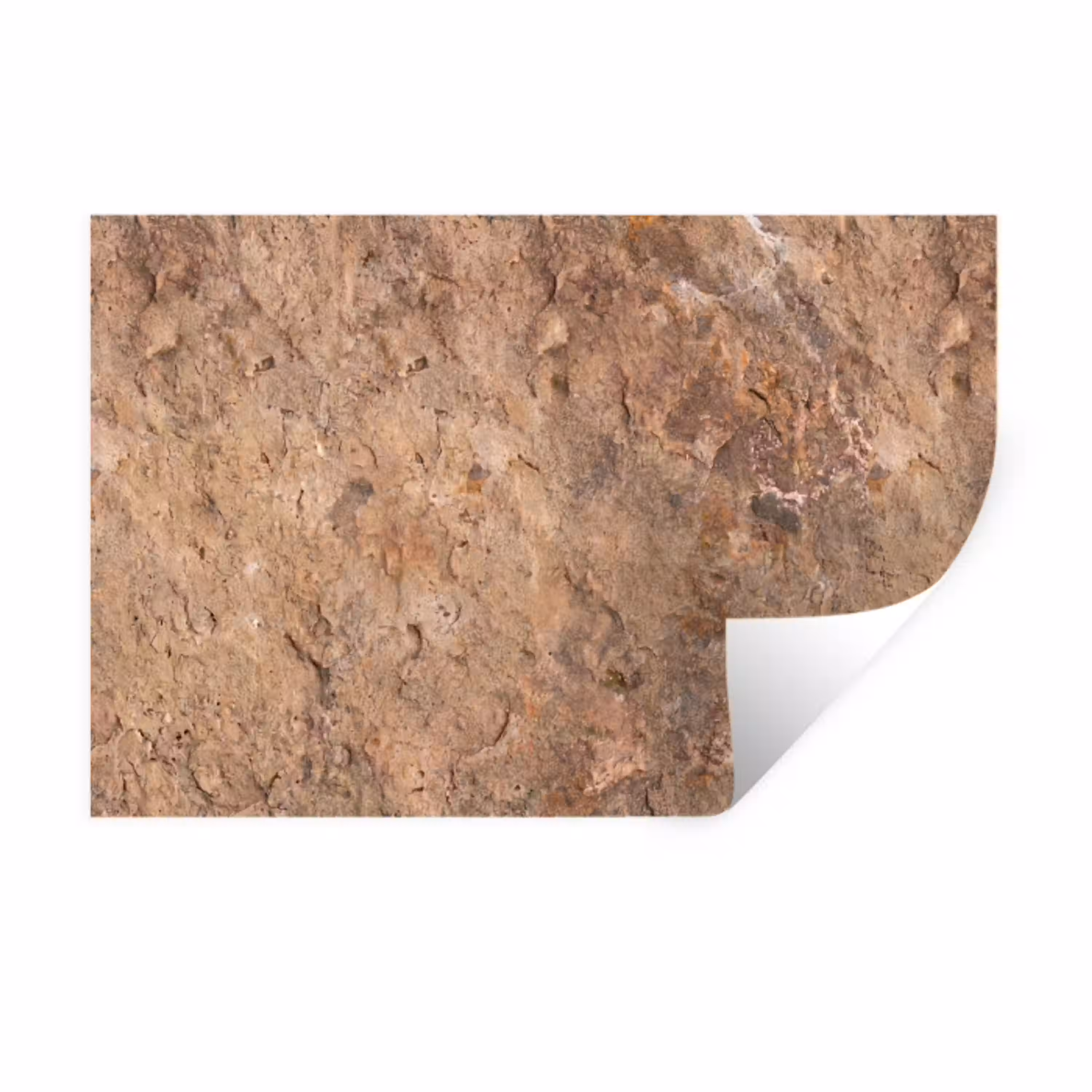 Steen - Natuur - Textuur - Abstract - Bruin Muursticker klein -3d