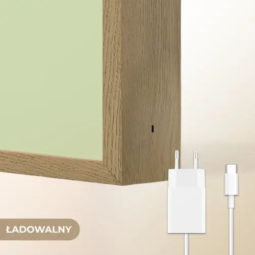 Dinosaurus - Groen - Planten - Cirkel Light Box met batterij (Wandlamp kind) middel -USP_websiteoplaadbaarNL