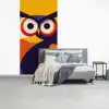 Uil - Grafisch - Kleurrijk - Ogen fotobehang vinyl groot -slaapkamer