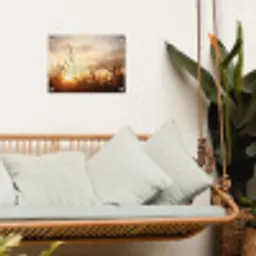 Gouden Graanveld bij Zonsopgang tuinposter los doek klein -sfeer7
