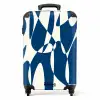 Abstract - Blauw/Witte vormen NBS - Handbagage koffer - Kinderen Unisex middel -productfoto_recht