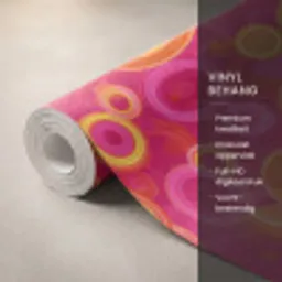 Cirkels - Design - Kleurrijk Behang Vinyl klein 1060 -USP_closeupNL