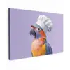 Papegaai - Koksmuts - Paars - Cute Tuinposter op houten frame 2 cm dik klein -3d