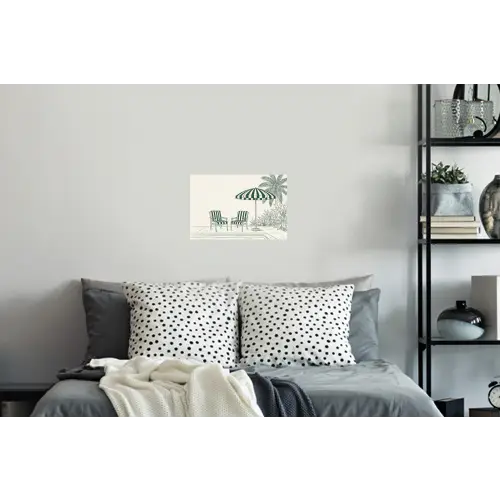 Terras - Illustratie - Groen Muursticker klein -slaapkamer