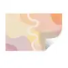 Golvende vormen - Abstract - pastel Muursticker klein -3d