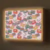 Cassette - Patroon - Roze Light Box met batterij (Wandlamp) middel 907 -z3d_website