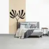 Bladeren - Gestreept - Stengel - Beige fotobehang vinyl groot -slaapkamer