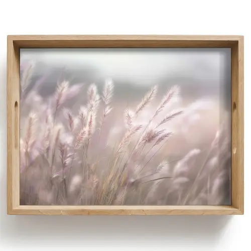 Graspluimen - Wind - Beige - Mistig Dienblad Rechthoek middel -z3d_shopping
