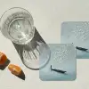 Bloesems - Minimalistisch - Wateroppervlak - Boot onderzetter kurk middel -sfeer4