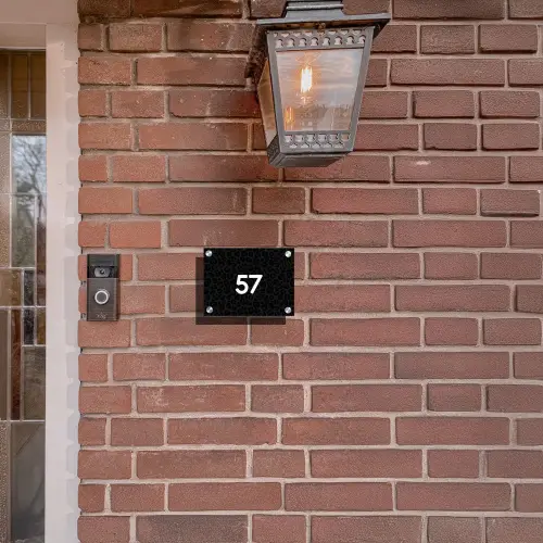 Zwart panterprint - Traditioneel Naambord Rechthoek middel -sfeer7-rechthoek-S