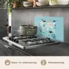 Wereldkaart - Zeeleven - Blauw keuken achterwand spatscherm klein -usp_NL