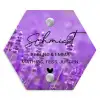 Lavendel - Sierlijk Naambord Hexagon klein -3d