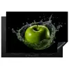 Appel - Groen - Fruit - Water - Zwart Inductie beschermer vinyl 3mm klein -3d