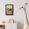 Wereldkaart - Zandkleur - Koffiebonen fotolijst zwart zonder passe partout klein -usfeer4_kinderkamer