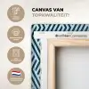 Patroon - Blauw - Lijnen - Zigzag canvas 2cm xxl 828 -sfeer2
