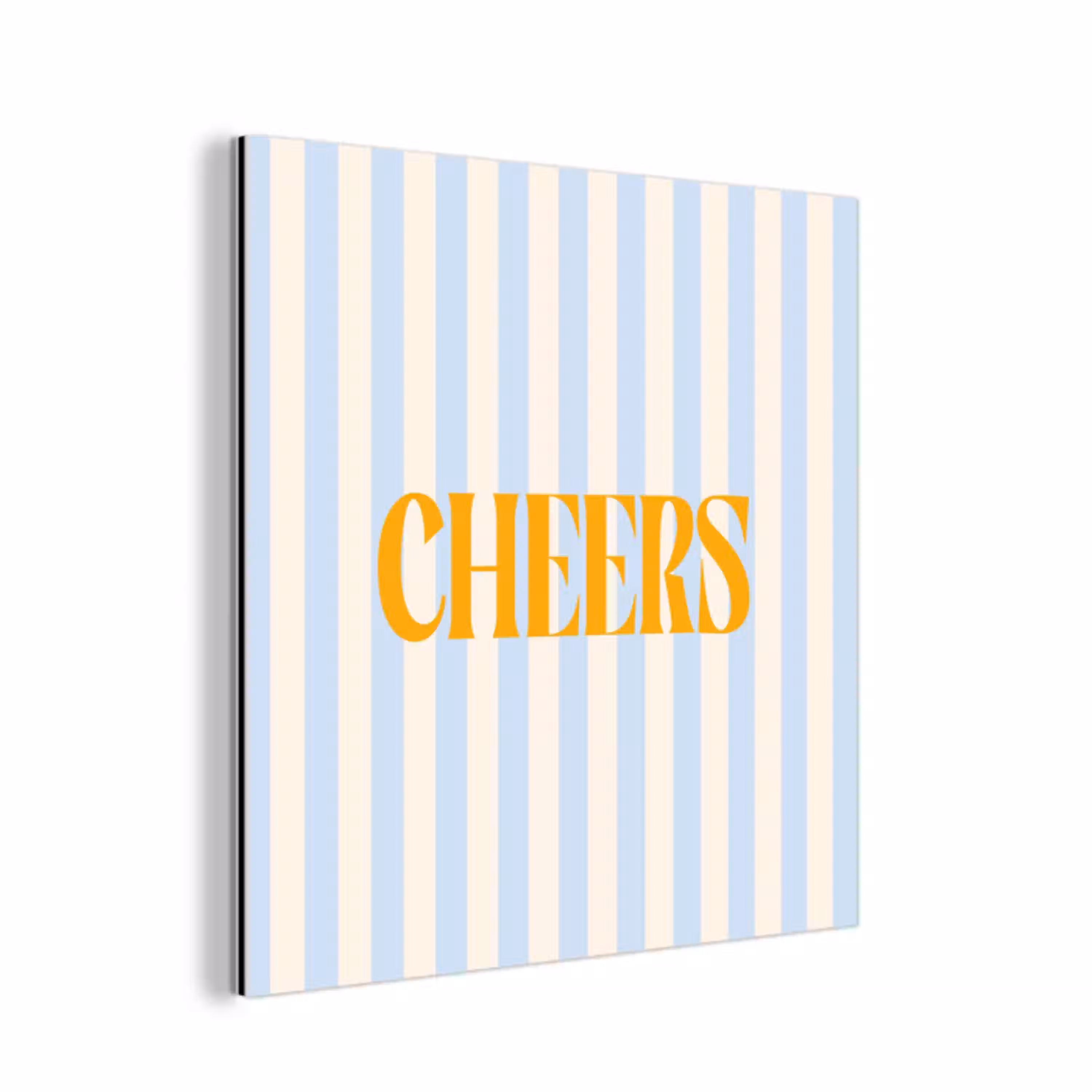 Oranje - Blauw - Strepen - Cheers aluminium wit klein -3d