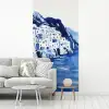 Dorp - Rotswand - Roeiboot - Water fotobehang vinyl groot -woonkamer