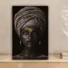 Vrouw - Afrikaans - Goud canvas 2cm klein -sfeer1