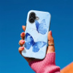 Vlinders - Sierlijk - Blauw Toughcase MagSafe Apple iPhone 17 klein -Sfeer1V