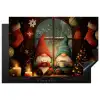 Gnooms - Kerst - Raam - Kleurrijk Inductie beschermer vinyl 3mm klein -3d