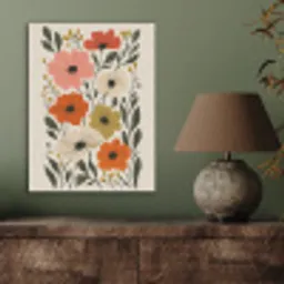 Veldbloemen - Stengels - Blaadjes - Groen PET vilt klein -sfeer2