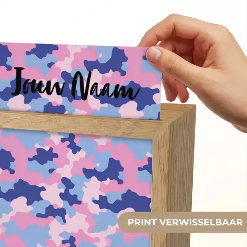Camouflage - Roze - Blauw Light Box met kabel (Kinderlampje) klein -USP_websiteprintNL