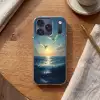 Meeuwen - Zee - Wolken -Blauw Telefoonhoesje iPhone 17 Pro klein -sfeer1