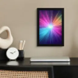 Abstract - Light - Burst - Modern - Colorful fotolijst zwart zonder passe partout klein -sfeer1
