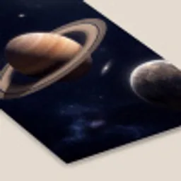 Planeten - Saturnus - Ruimte fotolijst zwart zonder passe partout klein -zsfeer6