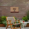 Minimalistisch - Vaas - Bloemen - Bruin Tuinposter op houten frame 2 cm dik klein -sfeer3