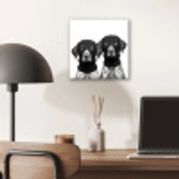 Honden - Bivakmuts - Zwart - wit aluminium wit klein -sfeer5