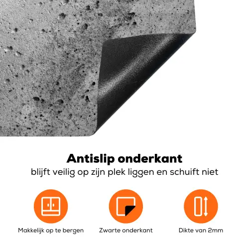 Gebarsten Geschiedenis Inductie beschermer vinyl 3mm klein -zzzzzzz-td-onderkant